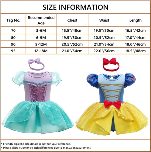 Vista 7 de HIHCBF Disfraz de princesa de Navidad para bebé, disfraz de sirena de Sofía Belle, Halloween, fiesta de cumpleaños, vestido tutú con diadema