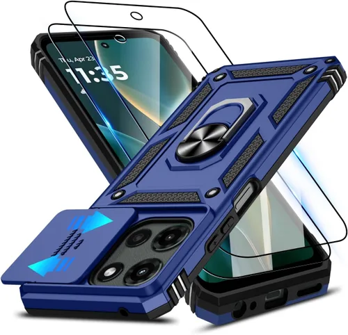 Vista 72 de ATUMP for Moto G-Play-2024 Case with Camera Lens Cover & HD Screen Protector(2 Pcs), [10FT Military Grade Drop Protection] Magnetic Ring Holder