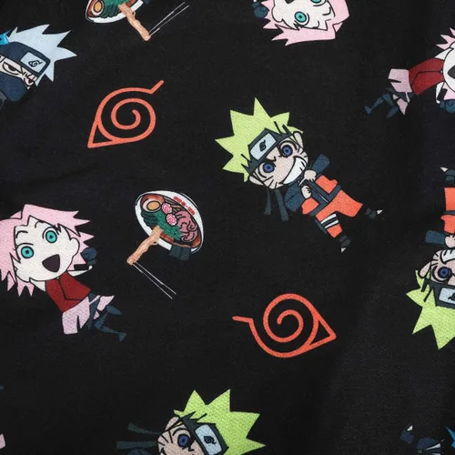 Vista 2 de Bioworld Naruto Shippuden Chibi - Pantalones cortos de pijama para hombre
