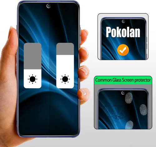 Vista 4 de Pokolan Paquete de 3 protectores de pantalla de privacidad para Motorola Moto G Stylus 5G 2025, película de vidrio templado privado antiespía