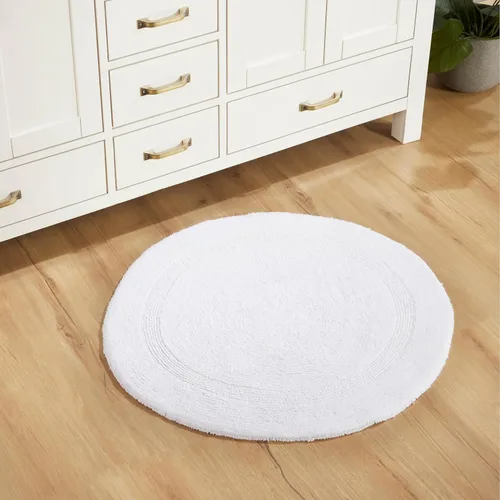 Vista 399 de Better Trends - Juego de 2 alfombras de baño 100% algodón, extra suaves, con borlas, de 17" x 24", alfombra de baño superabsorbente y reversible
