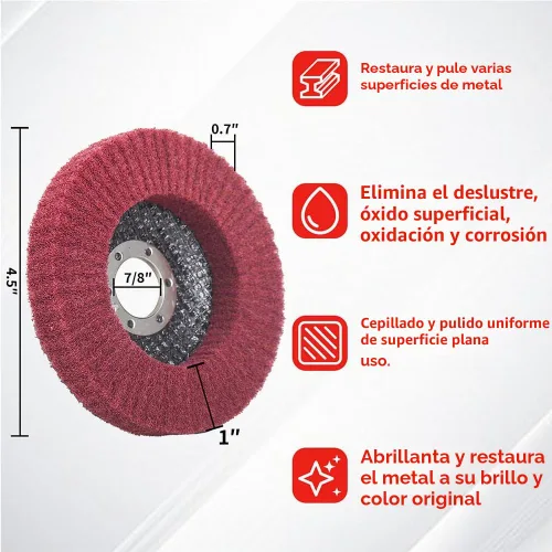Vista 2 de Disco de aleta de grano 180 y 320 para amoladora angular de 4 1/2 pulgadas, accesorio para molienda de metal y madera, discos de lijado, almohadilla