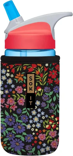 Vista 155 de Sok It BotlSok Funda para botella de agua con cubierta de neopreno aislante (Floral abstracto, se ajusta a CamelBak o Nalgene de 12 onzas)