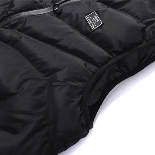 Vista 4 de RTRDE Chaleco para hombre al aire libre, casual, cuello alto, chaqueta acolchada, chaleco acolchado, S-4XL