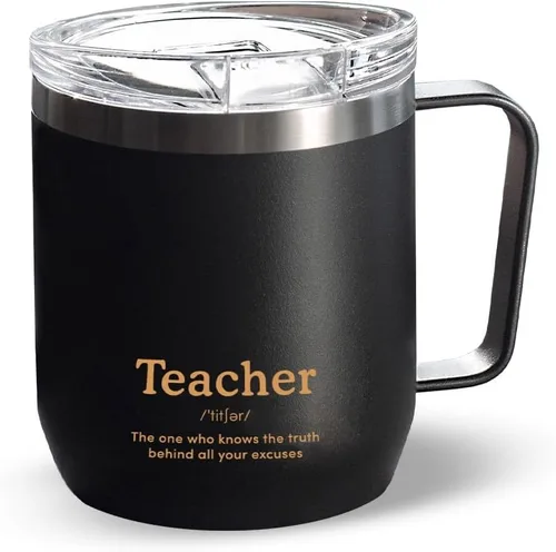 Vista 12 de VAHDAM Taza Boyfriend de 10.1 fl oz Taza de viaje aislada al vacío de acero inoxidable azul real Regalo del día de San Valentín para él Taza