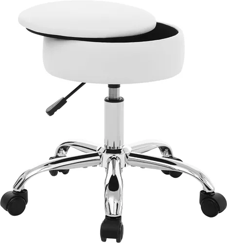 Vista 14 de Taburete otomano ajustable, taburete de tocador negro, silla de tocador para sala de maquillaje, taburete con almacenamiento, taburetes
