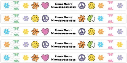 Vista 6 de Pulseras ajustables personalizadas con identificación de seguridad resistente al agua (tema de alerta de alergia)