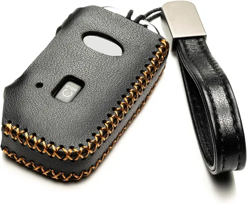 Vista 2 de Vitodeco Funda de cuero para llavero inteligente compatible con KIA 2019-2021, Negro