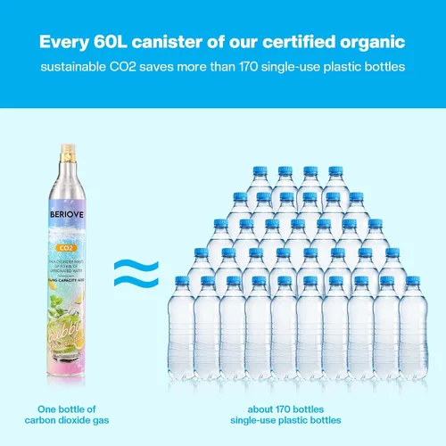 Vista 6 de Cilindro de CO2 para fabricante de refrescos: 60L Paquete de 2