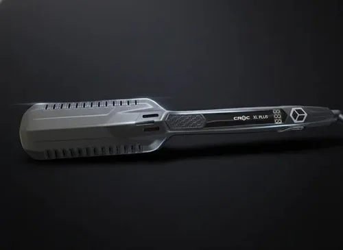 Vista 3 de CROC Plancha plana de titanio Nano negro, 1.75 pulgadas, para tratamientos de queratina, XL Plus
