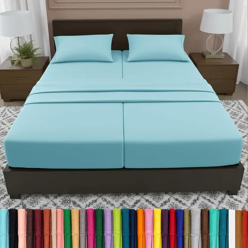 Vista 41 de Elegant Comfort - Juego de sábanas de lujo de 4 piezas - Ropa de cama de lujo de 1500 hilos, calidad de hotel prémium, microfibra, resistente a