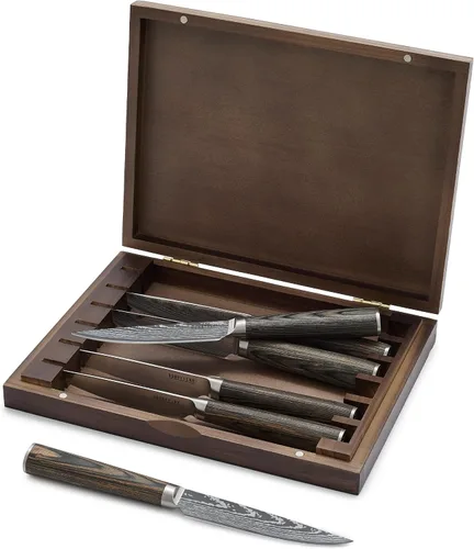 Vista 12 de GreenPan x Bobby Flay - Cuchillo de chef de 8 pulgadas con funda, hoja de acero inoxidable de alta calidad, herramienta de cocina de corte