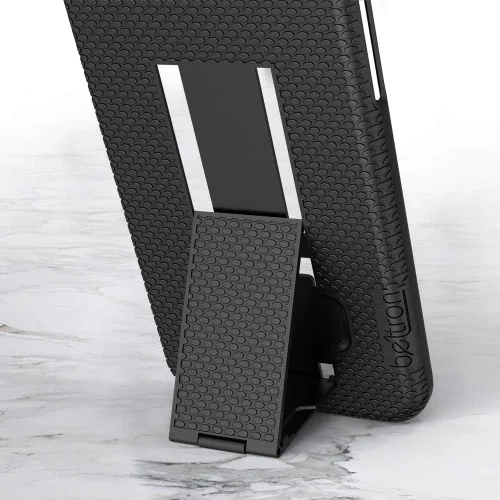 Vista 7 de BELTRON Funda para iPhone 7/8/SE 2020/SE 2022, funda de agarre de goma súper delgada y funda de clip giratorio para cinturón combinado con soporte