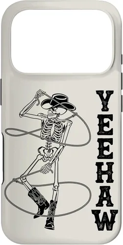 Vista 30 de Western Cowboy Skeleton Yeehaw Rodeo Southern Country Music Case for iPhone 17