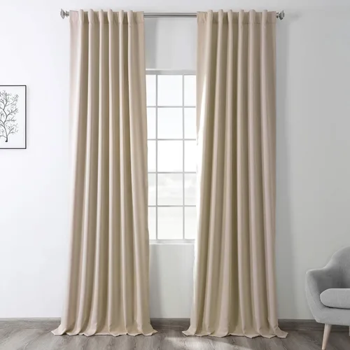 Vista 16 de HPD Half Price Drapes BOCH-171113-84, cortinas sólidas para oscurecer habitación (1 panel), 50 x 84 pulgadas, color beige alabastro