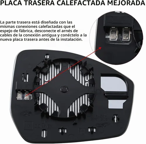 Vista 4 de Espejo lateral de repuesto para Land Rover Range Rover Evoque 2014-2017, Discovery Sport 2015-2023, para Jaguar F-Pace 2017-2023, E-pace 2018-2021