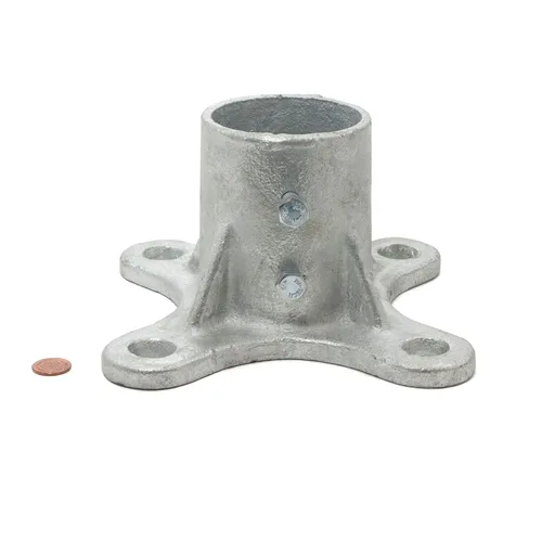 Vista 7 de Postes de 2 1/2 pulgadas (2 3/8 pulgadas de diámetro) brida de piso con 2 tornillos de juego