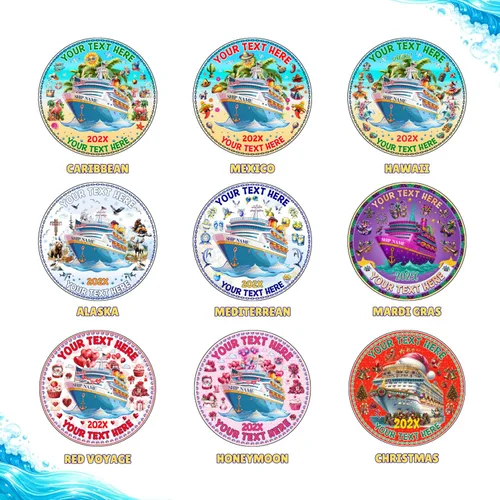 Vista 4 de Imán grande personalizado para puerta de crucero, texto personalizado, nombre, año, viaje, crucero, impermeable, magnético para cabaña