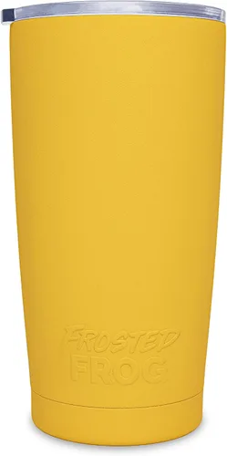 Vista 11 de Frosted Frog Vaso negro de 20 onzas con aislamiento al vacío con popote de acero inoxidable