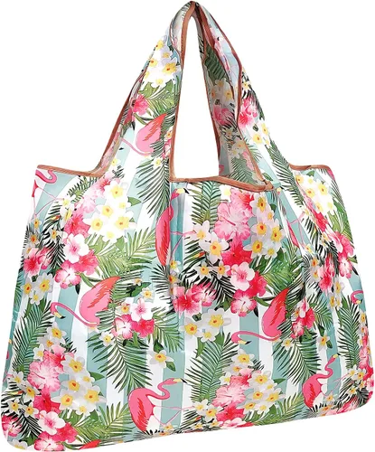 Vista 45 de allydrew Large Foldable Tote Nylon Reusable Grocery Bags