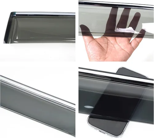 Vista 6 de 4 deflectores de ventana para Honda CRV CR-V 2007-2011, cromados