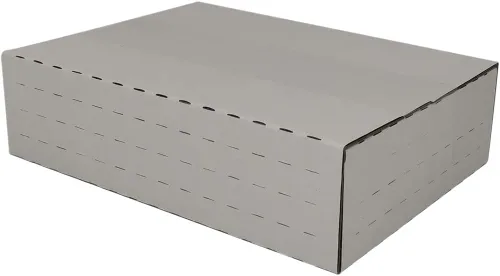 Vista 5 de ROTCH Paquete de 50 sobres corrugados fáciles de plegar de 7.5 x 5.5 x 2 pulgadas, cajas de cartón pequeñas de altura versátil, color blanco