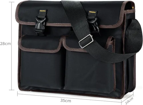 Vista 6 de Bolsa de herramientas con múltiples bolsillos de boca ancha, bolsa de herramientas plegable de boca ancha de 14 pulgadas, bolsa de herramientas