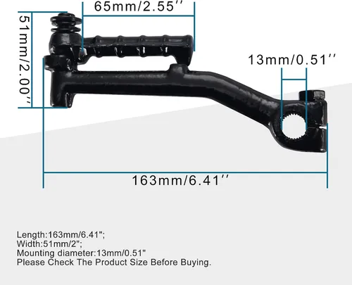 Vista 2 de GOOFIT Reemplazo de palanca de arranque de 0.512 in para ciclomotor de 2 tiempos 50cc ATV 4 ruedas Quad
