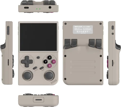 Vista 7 de G350 Retro Handheld Game Console G350 Retro Gaming Console 3.5'' IPS Screen Linux 64+32 System Built-in 64G TF Card 20+Emulators Pre-Installed 4371