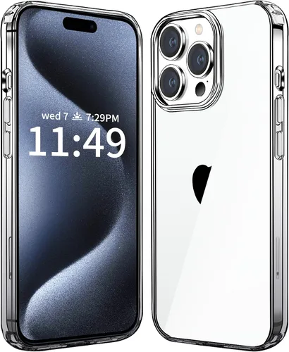 Vista 14 de JJGoo Compatible con iPhone 16 Pro Max Funda transparente, transparente a prueba de golpes, funda protectora trasera de policarbonato duro