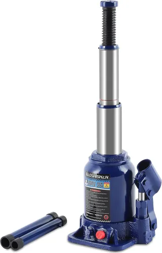 Vista 9 de Gato de botella de doble pistón de 3 toneladas, rango de elevación de 6-1/2" a 16-1/2", gato hidráulico de botella portátil con estuche