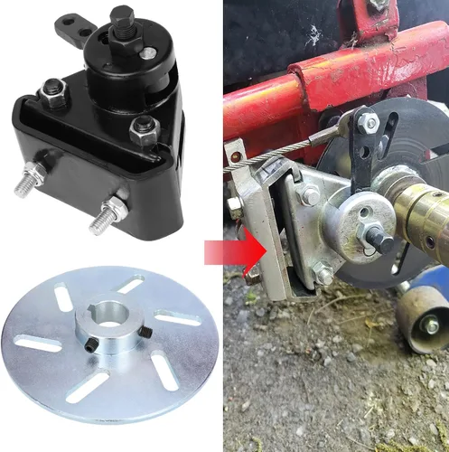 Vista 2 de GREHUA Kit de Frenos para Go Kart Compatible con Yerf-Dog Manco 9598 9597 ASW Bristers Airheart MB-1, Pinza de Freno de Disco Mecánica con Soporte