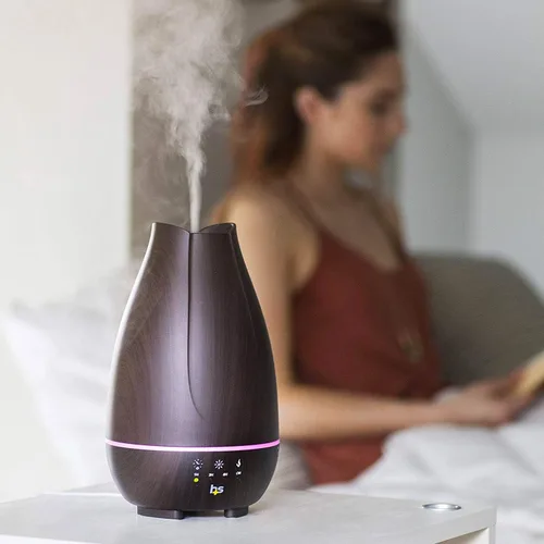 Vista 3 de HealthSmart - Difusor de aceite esencial, humidificador de niebla fría y difusor de aromaterapia con tanque de 16.9 onzas, ideal para habitaciones
