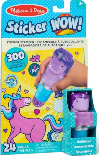 Vista 12 de Melissa & Doug Paquete de dinosaurios Wow!™ Sticker Wow!™: libro de actividades de 24 páginas, sello adhesivo recargable, mini almohadilla, 500
