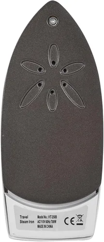Vista 5 de Mini plancha de vapor para ropa, plancha portátil 2 en 1 en húmedo y seco, suela antiadherente, control de temperatura, mango antideslizante