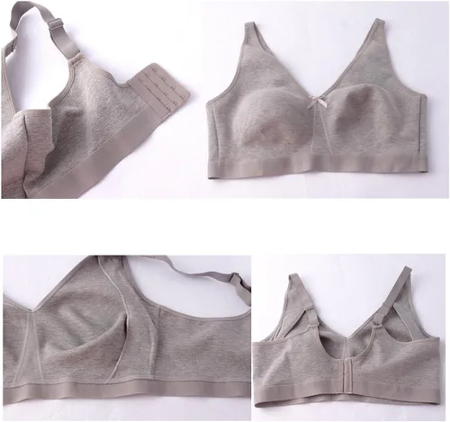 Vista 5 de Cotton Bras for Women No Underwire Wirefree Plus Size Comfortable Bralettes Womens Support Unlined Sleep Bra