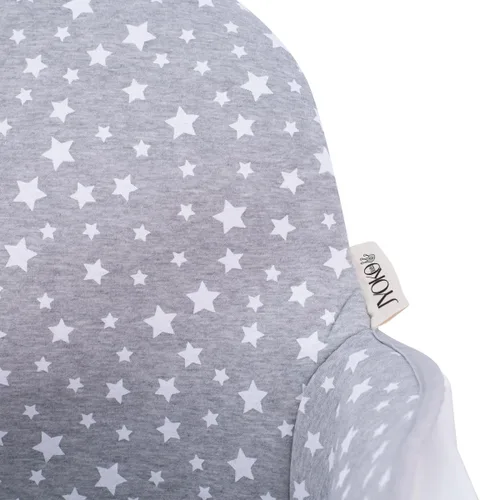 Vista 5 de JYOKO Cojín para silla alta para niños, compatible con IKEA Antilop, hecho de algodón, 100% cómodo (estrella blanca)
