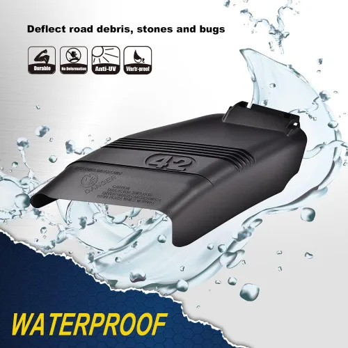 Vista 7 de CHEDA Protector deflector de 42 pulgadas con hardware de montaje compatible con Craftsman 130968 532130968, color negro