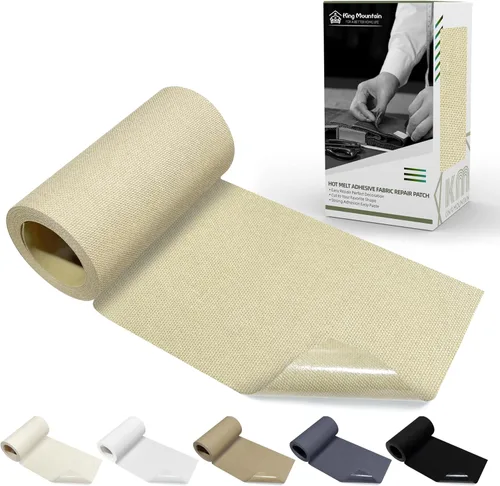 Vista 8 de KING MOUNTAIN Parche de lona para planchar, 3 x 60 pulgadas, parche de reparación de tela 100% algodón impermeable, utilizado para varios sofás