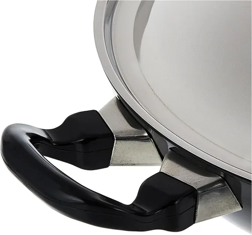 Vista 8 de Hawkins Futura Kadhai antiadherente 2,5 L, 10.2 in, 0.128 in con tapa SS (negro)