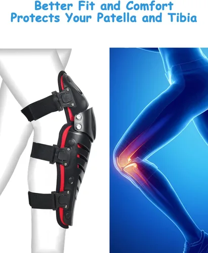 Vista 8 de RIDBIKER Chaqueta protectora para motocicleta y rodilleras, 1 par, protector de pecho para la columna vertebral con protección para la espalda