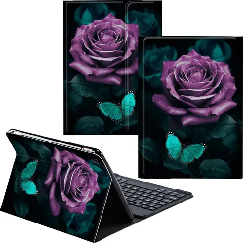 Vista 73 de Funda para Samsung Galaxy Tab S6 Lite 2022/2020 Teclado Inalámbrico Desmontable y Cubierta De Soporte De Cuero PU Funda Protectora Para Samsung