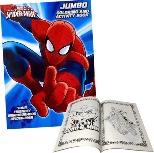 Vista 4 de Juego de libros para colorear y actividades de Spiderman (2 libros)