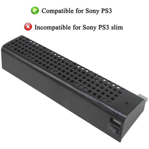 Vista 2 de OSTENT USB Cooling Cooler Fan 4-Fan Automatic Temperature Adjustable for Sony PS3 Console