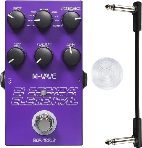 Vista 15 de M-VAVE ClassicDelay - Pedal de guitarra multiefectos, pedal de guitarra multiefectos, pedal de guitarra multiefectos, efecto de guitarra analógica