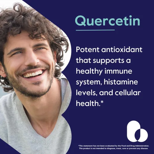 Vista 2 de BESTVITE Quercetina 500mg (120 cápsulas vegetarianas) - Sin estearatos - Sin dióxido de silicio - Vegano - Sin OMG - Sin gluten