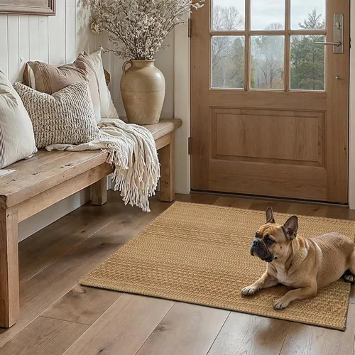 Vista 11 de MatEssenz Alfombrillas de cocina de 20 x 30 pulgadas para piso, alfombras de cocina tejidas, lavables a máquina, estilo bohemio, antideslizantes