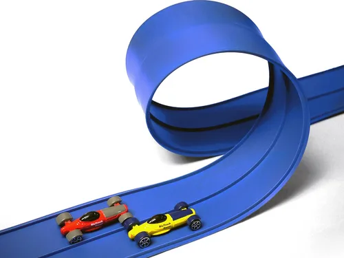 Vista 3 de Blu Track® Classic - Juego de iniciación de 15 pies, pista de carreras
