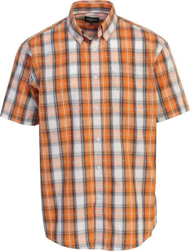 Vista 41 de Gioberti Men's Casual Plaid Button Down Short Sleeve Shirt 1162 - Royal / Negro / Gris