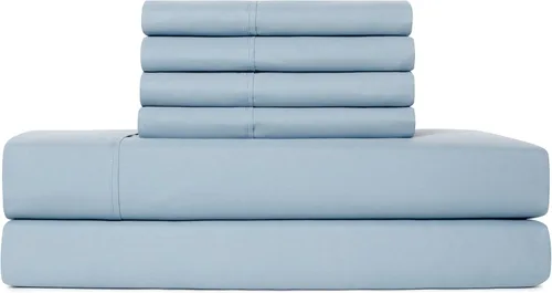 Vista 24 de Juego de sábanas tamaño individual XL de 4 piezas con 2 fundas de almohada envolventes, sábanas de microfibra suave de bolsillo profundo